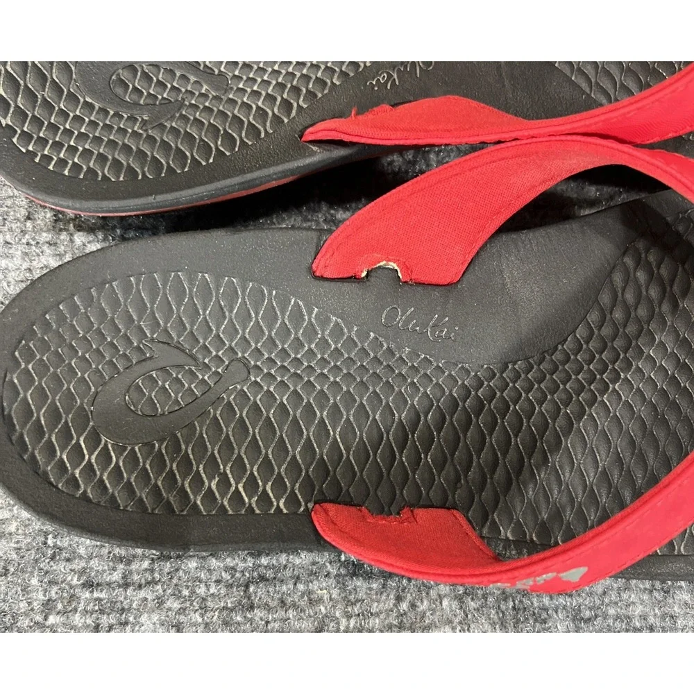 Olukai kia Wahine' Flip Flops Womens Sandals US 9 EUR 39 Red